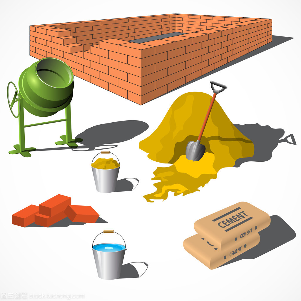 施工現場。建筑材料